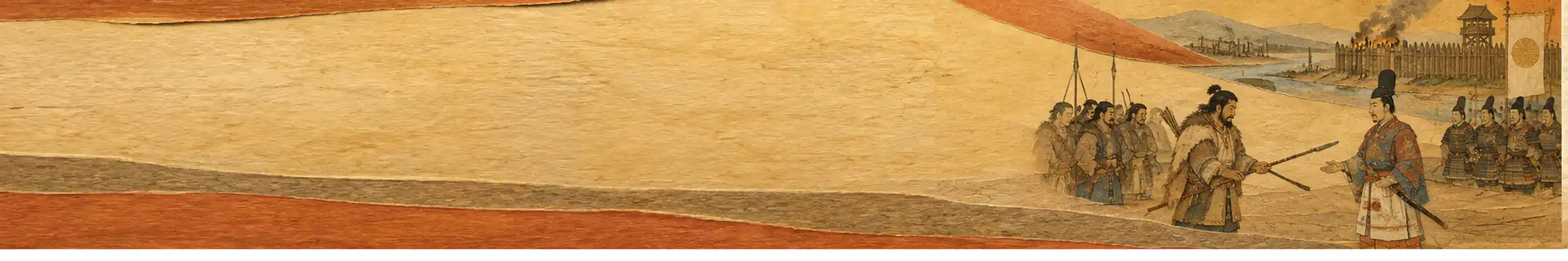 Illustration for Aterui Resists the Court and Surrenders in 802