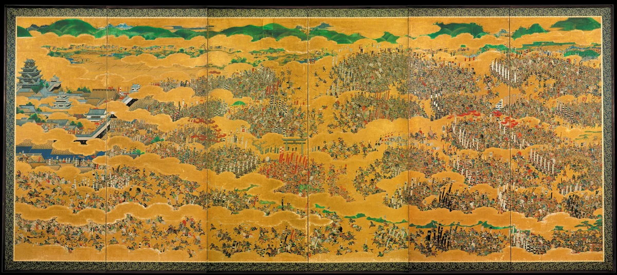 The Osaka Summer Campaign screen. 17th century.
