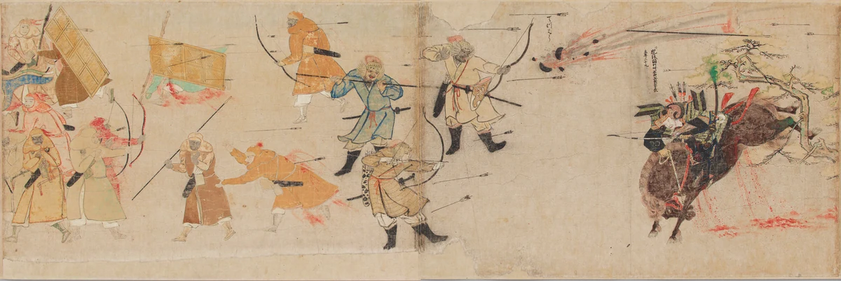 Takezaki Suenaga in the Mongol Invasion Scrolls. c. 1293.
