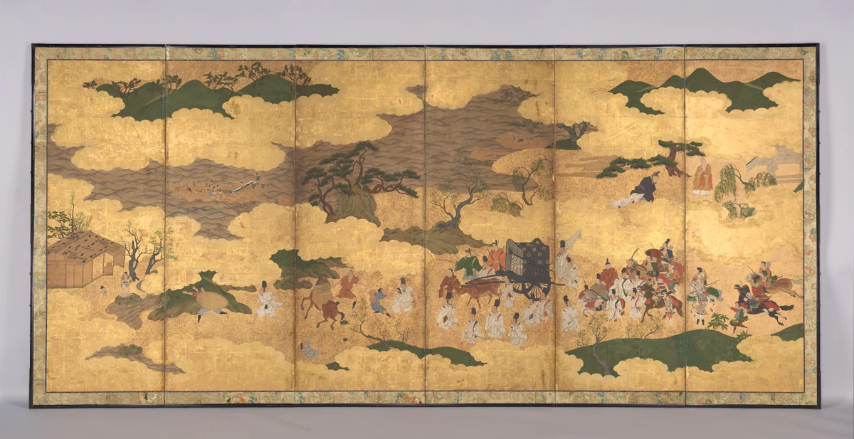 Sugawara no Michizane Being Exiled to Dazaifu. early 17th century.