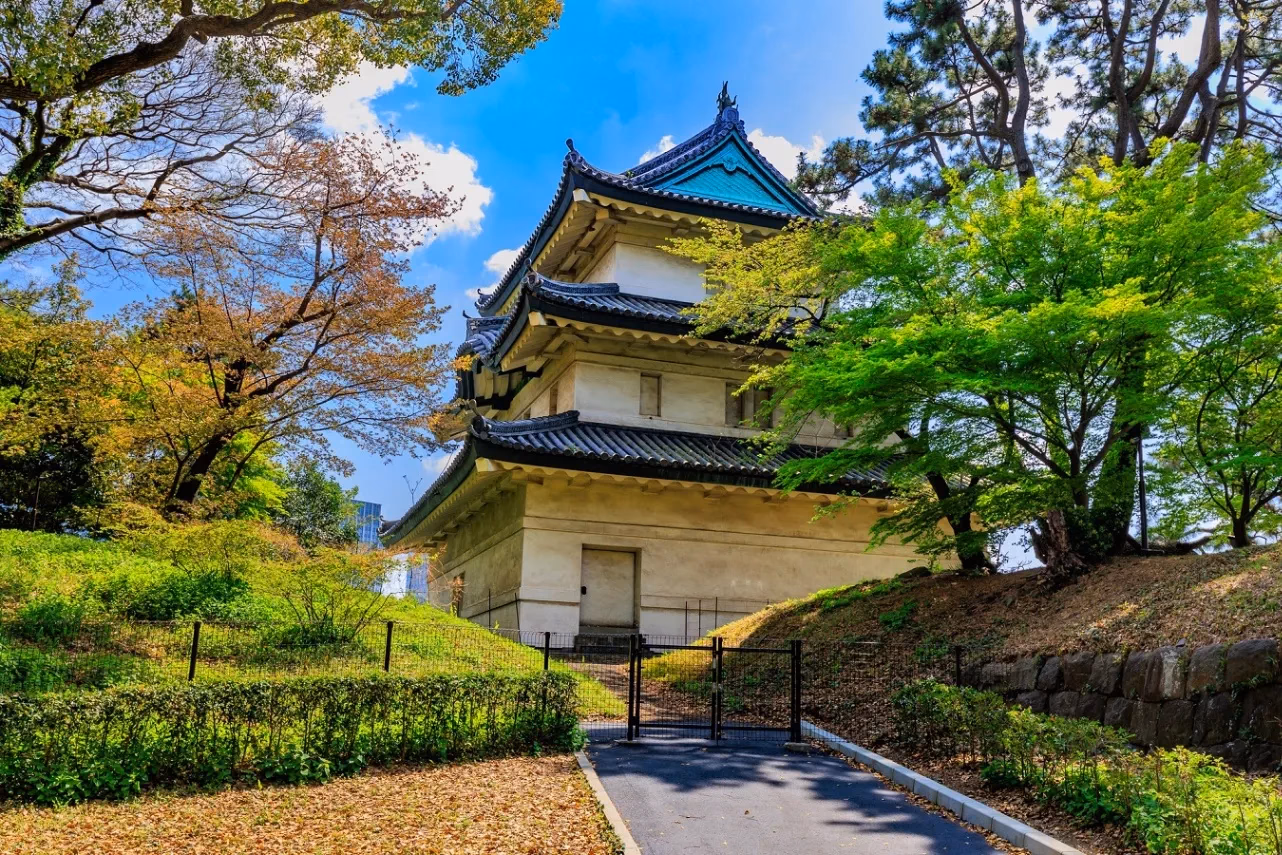 View of Edo Castle and the Imperial Palace East Gardens