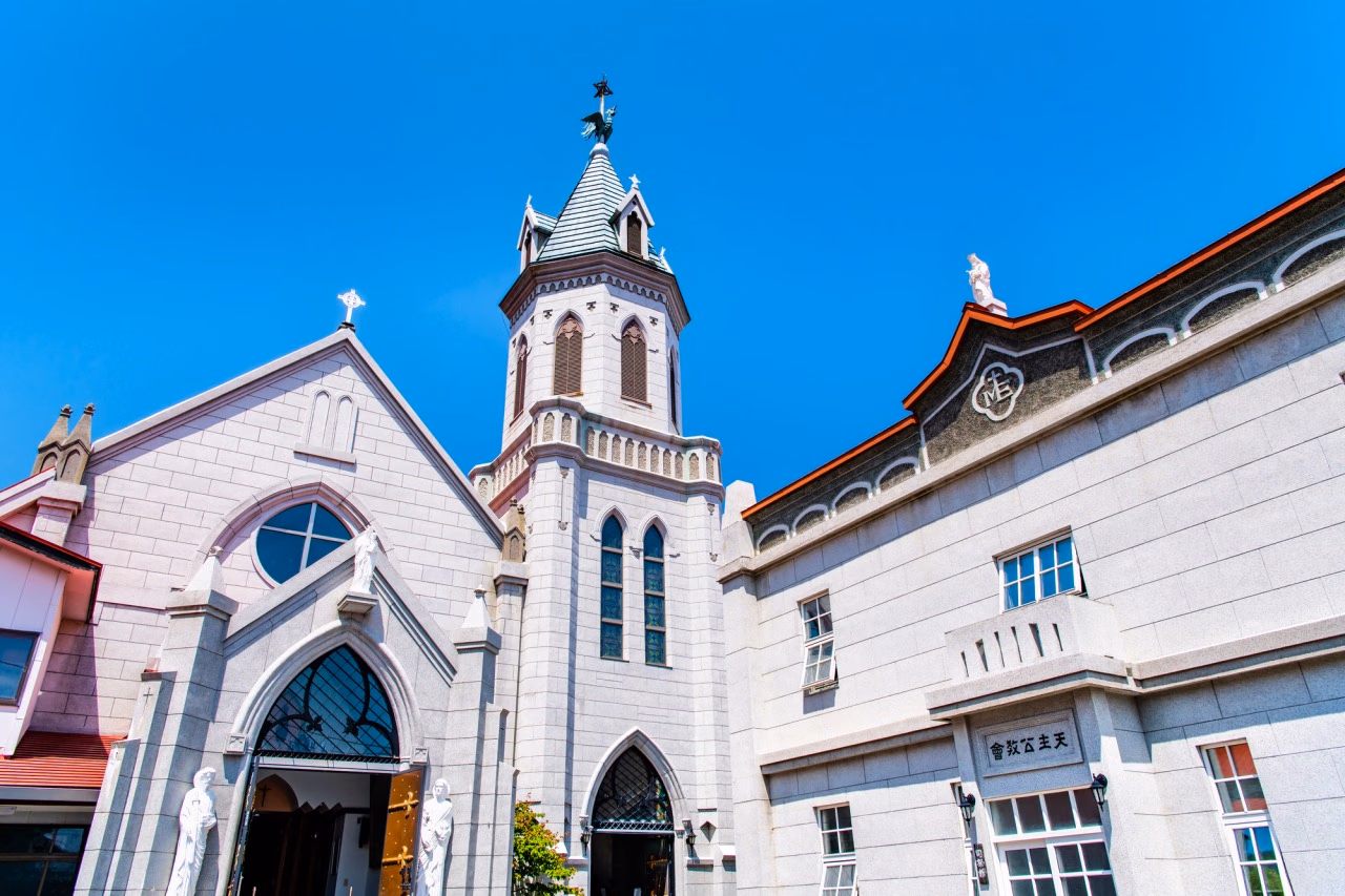 View of Hakodate Motomachi Churches and Hekketsuhi