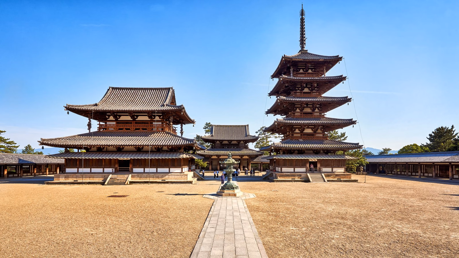 View of Hōryū-ji