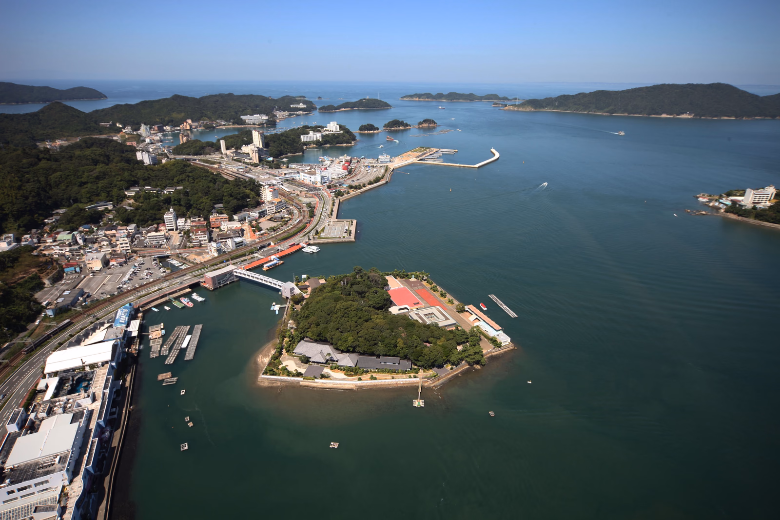 View of Mikimoto Pearl Island and the Toba Pearl Cultivation Landscape